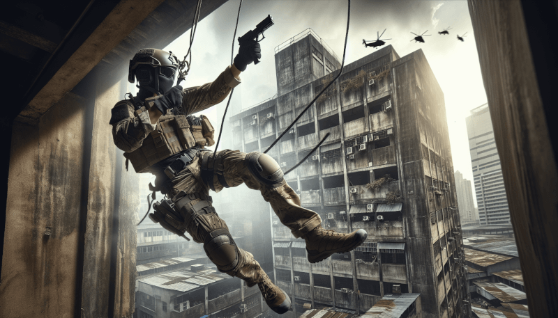 utilizing tactical rappelling and climbing in airsoft operations 4