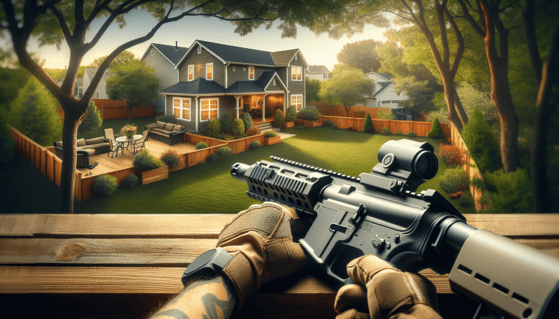 can you shoot airsoft gun in backyard